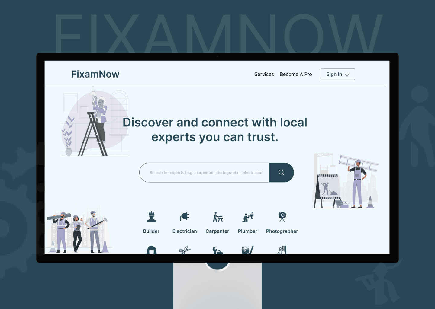 fixam now mockup